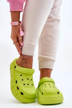 Damskie Piankowe Na Platformie Limonkowe Beckett