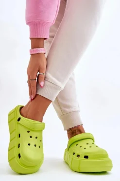 Damskie Piankowe Na Platformie Limonkowe Beckett