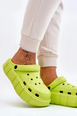 Damskie Piankowe Na Platformie Limonkowe Beckett