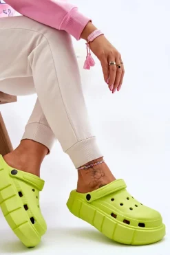 Damskie Piankowe Na Platformie Limonkowe Beckett