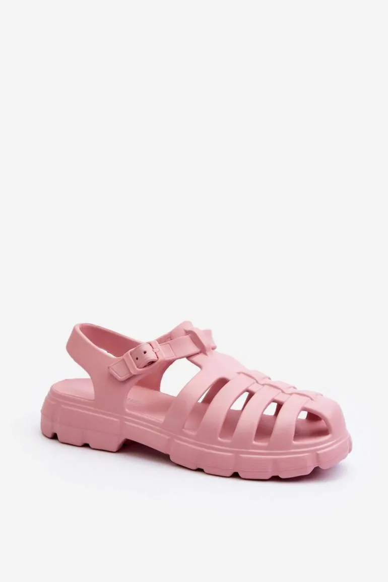 Damskie Piankowe Sandały Rzymianki Różowe Gasaria