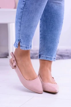 Damskie Różowe Baleriny w Szpic Howla