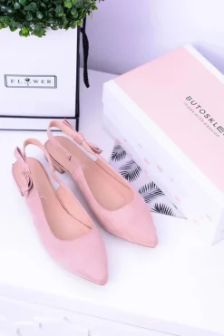 Damskie Różowe Baleriny w Szpic Howla