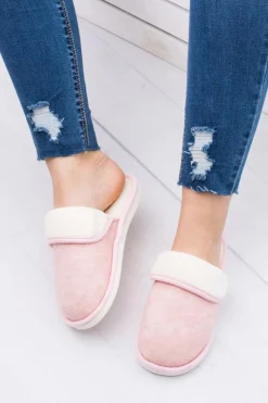 Damskie Różowe Domowe Klapki Papcie Sleepy