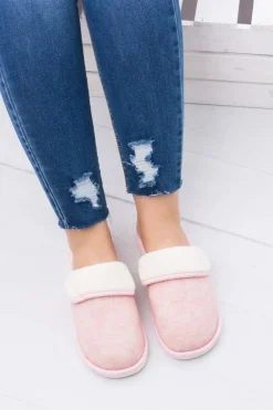 Damskie Różowe Domowe Klapki Papcie Sleepy