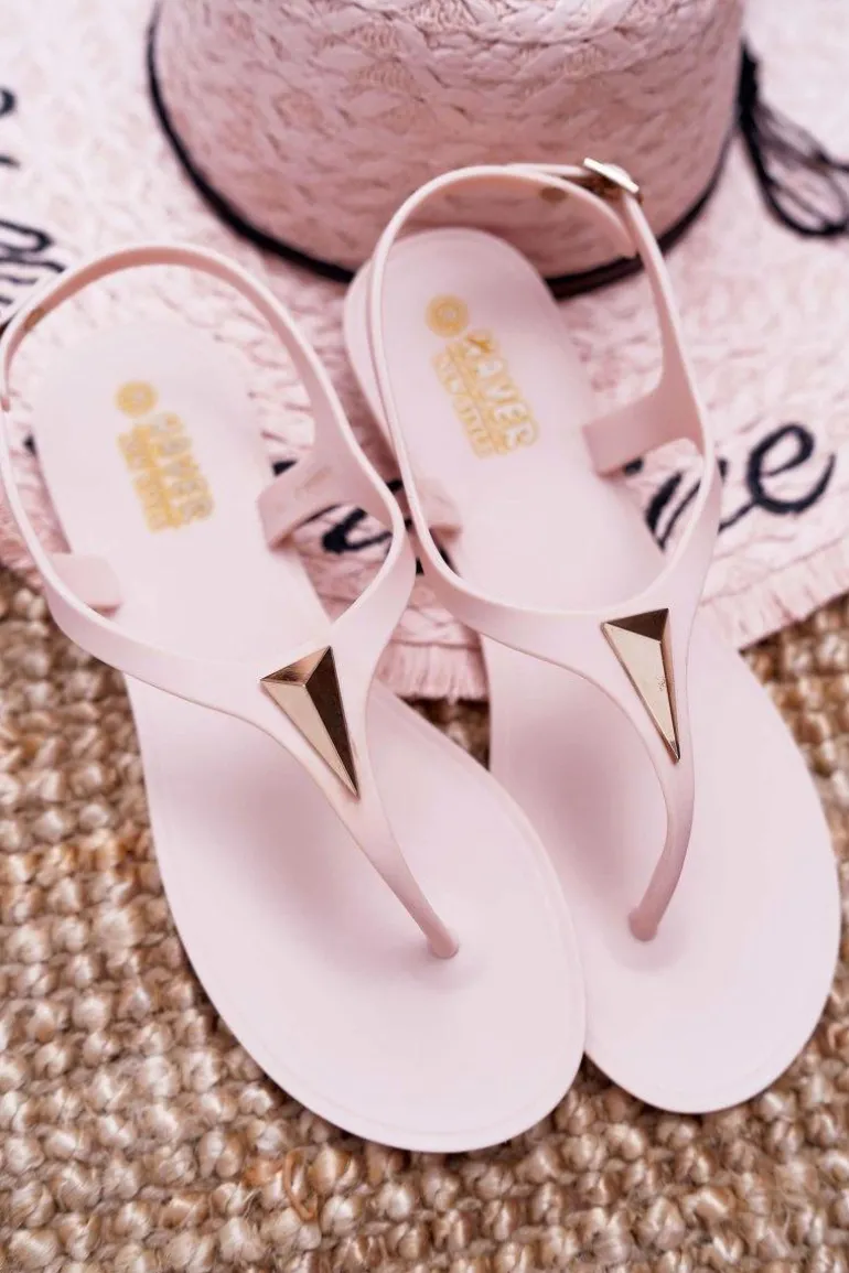 Damskie Sandałki Beżowe Storm