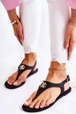 Damskie Sandałki Czarne Sonner