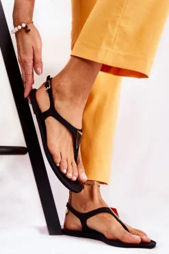 Damskie Sandałki Czarne Storm