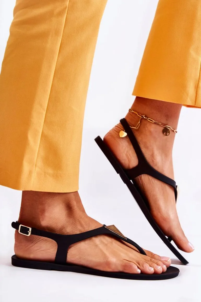 Damskie Sandałki Czarne Storm