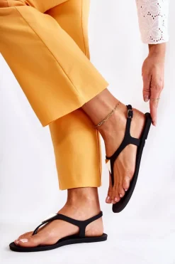 Damskie Sandałki Czarne Storm