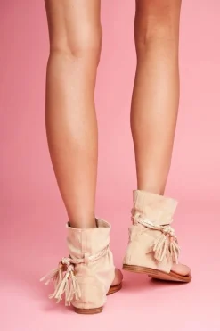 Damskie Sandałki Japonki Z Cholewką Beżowe SL1011 Madrit