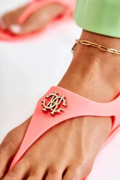 Damskie Sandałki Neonowe Pomarańczowe Sonner