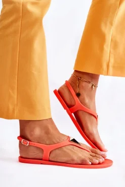 Damskie Sandałki Neonowy Pomarańczowy Storm