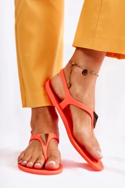 Damskie Sandałki Neonowy Pomarańczowy Storm