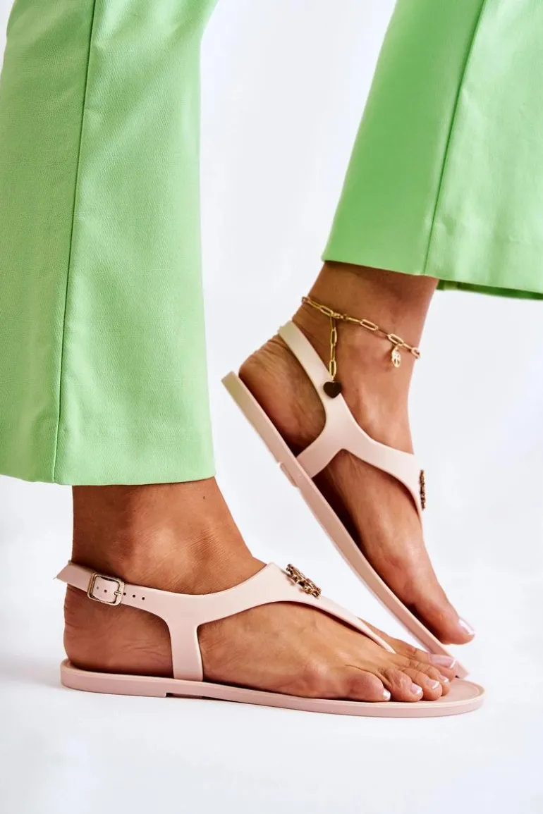 Damskie Sandałki Nude Sonner