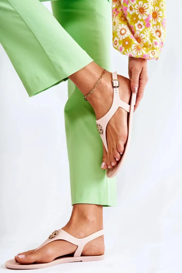 Damskie Sandałki Nude Sonner