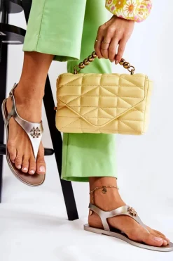 Damskie Sandałki Złote Sonner