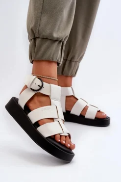 Damskie Sandały Big Star NN274072 Białe