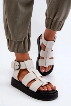 Damskie Sandały Big Star NN274072 Białe