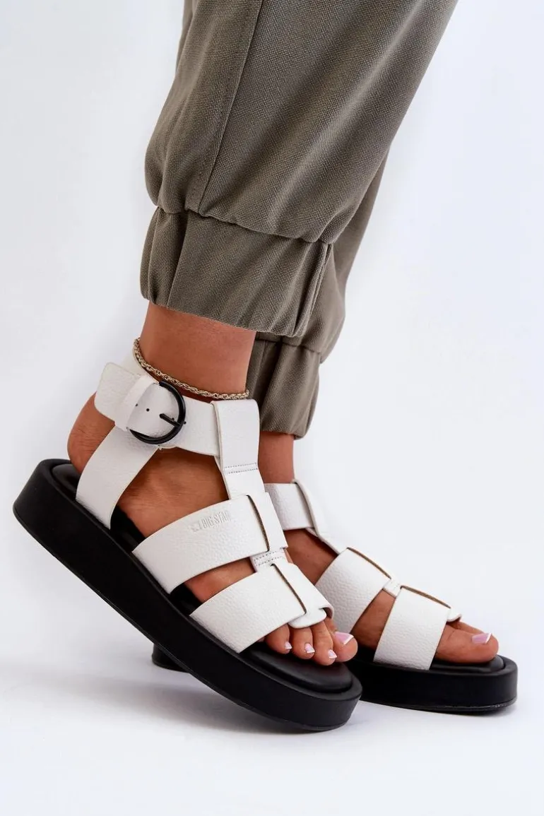 Damskie Sandały Big Star NN274072 Białe