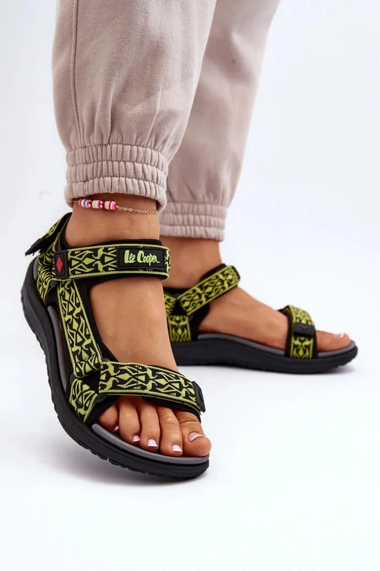 Damskie Sandały Lee Cooper LCW-24-34-2609 Limonkowe