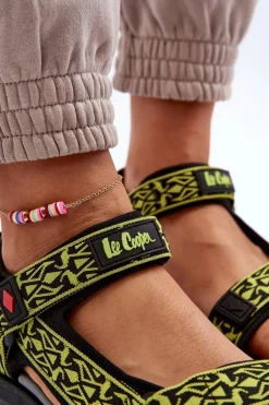 Damskie Sandały Lee Cooper LCW-24-34-2609 Limonkowe