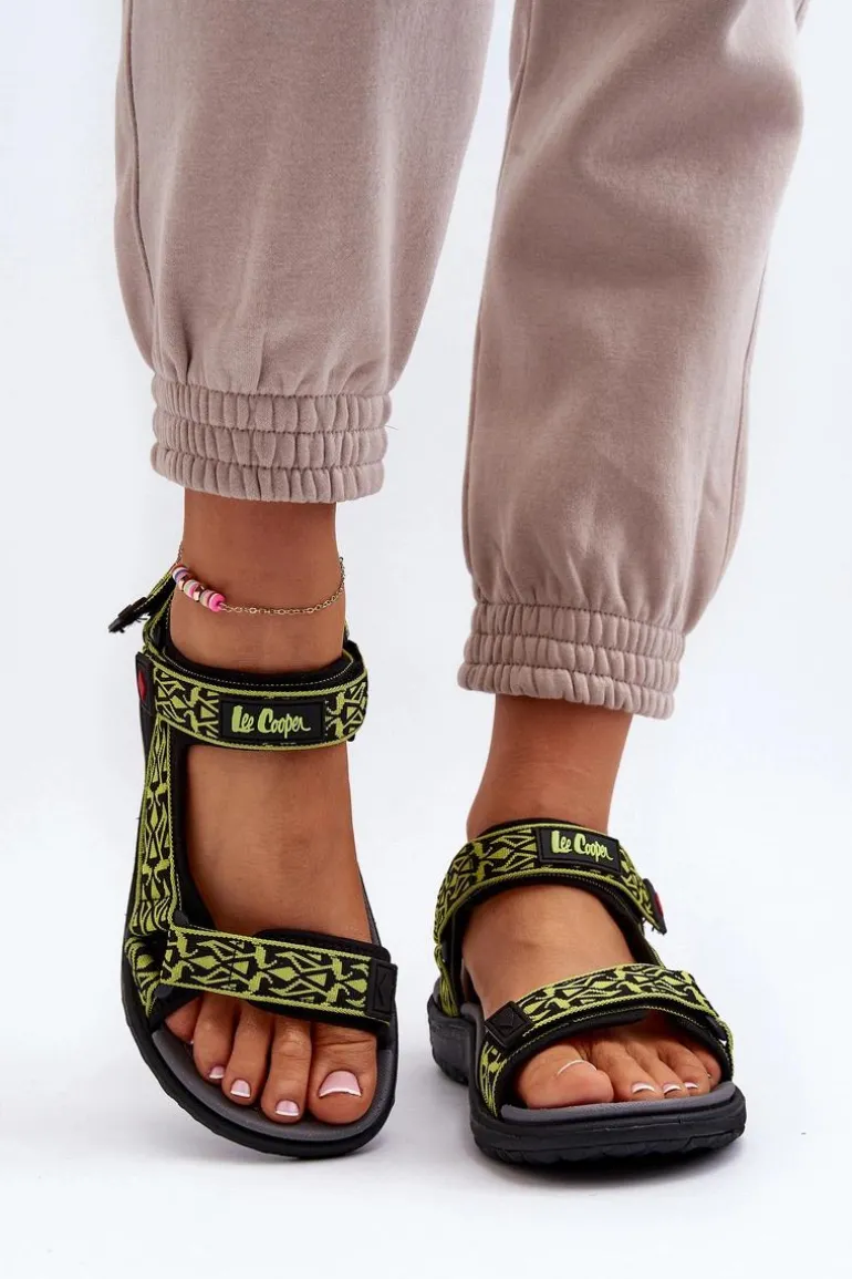 Damskie Sandały Lee Cooper LCW-24-34-2609 Limonkowe