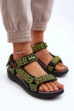 Damskie Sandały Lee Cooper LCW-24-34-2609 Limonkowe