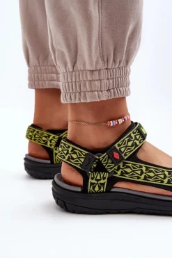 Damskie Sandały Lee Cooper LCW-24-34-2609 Limonkowe