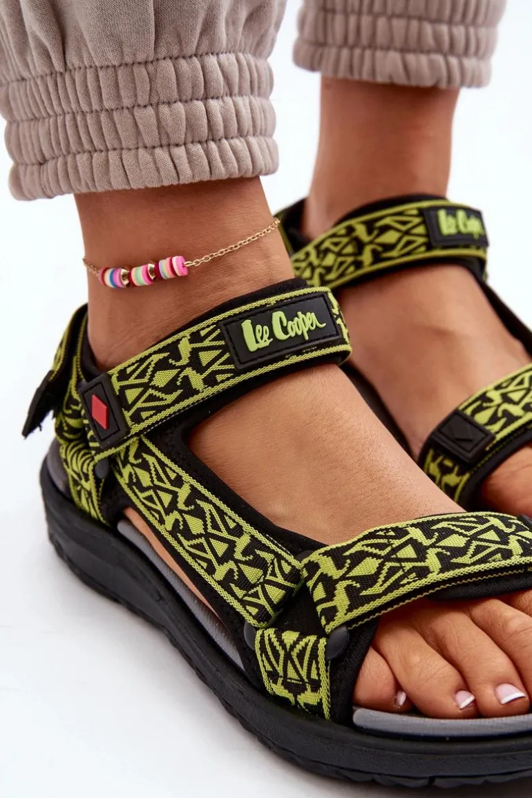 Damskie Sandały Lee Cooper LCW-24-34-2609 Limonkowe