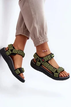 Damskie Sandały Lee Cooper LCW-24-34-2609 Limonkowe