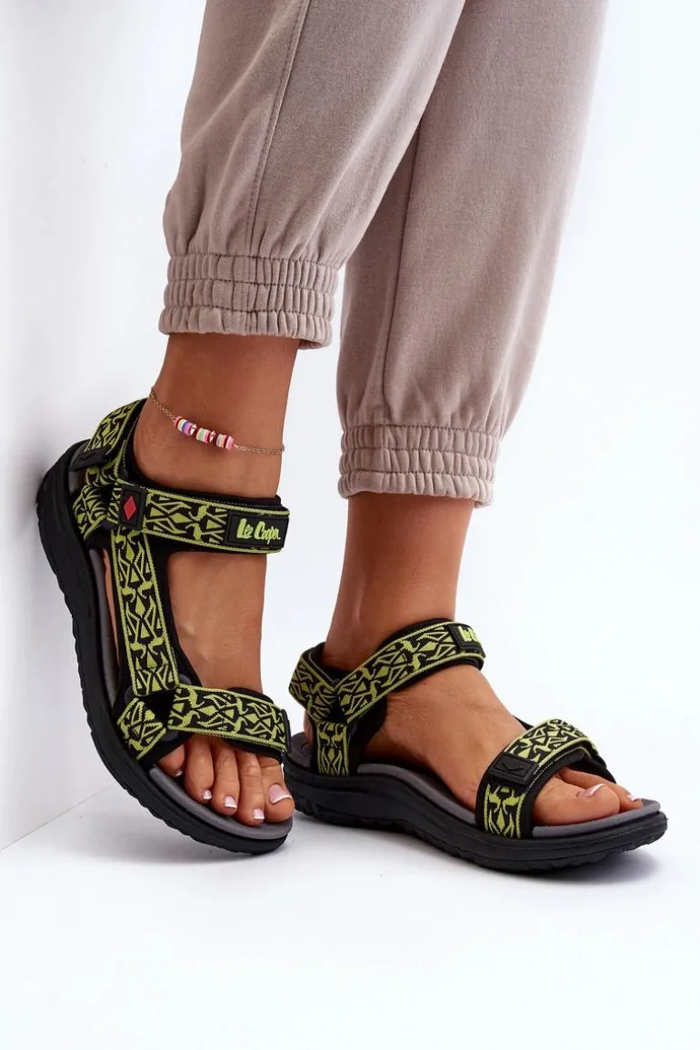 Damskie Sandały Lee Cooper LCW-24-34-2609 Limonkowe