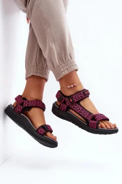Damskie Sandały Lee Cooper LCW-24-34-2608 Fuksja