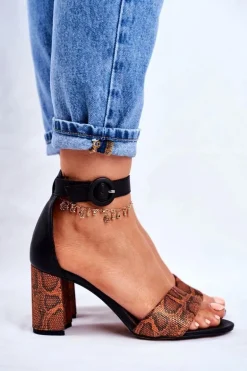 Damskie Sandały Maciejka Skórzane Pomarańczowy Gad 04235-18/00-5