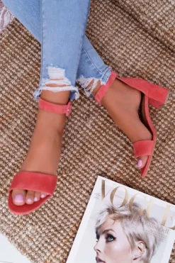 Damskie Sandały Maciejka Skórzane Zamszowe Różowe 04141-15/00-5