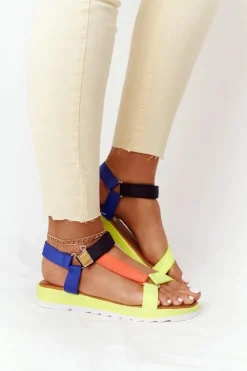 Damskie Sandały Na Gumowej Podeszwie Wielokolorowe Stranger
