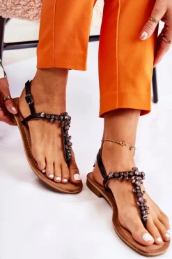 Damskie Sandały Na Lato Czarne Margery