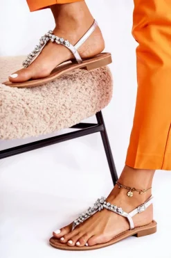 Damskie Sandały Na Lato Srebrne Margery