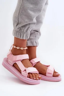Damskie Sandały Na Platformie Big Star NN274A533 Różowe