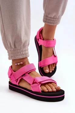 Damskie Sandały Na Platformie Lee Cooper LCW-24-05-2750L Fuksja