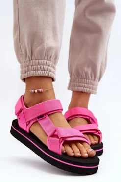 Damskie Sandały Na Platformie Lee Cooper LCW-24-05-2750L Fuksja