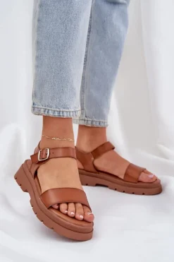 Damskie Sandały Na Platformie Camel Evaretha