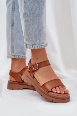 Damskie Sandały Na Platformie Camel Evaretha