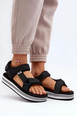 Damskie Sandały Na Platformie Lee Cooper LCW-24-05-2753 Czarne