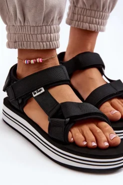 Damskie Sandały Na Platformie Lee Cooper LCW-24-05-2753 Czarne
