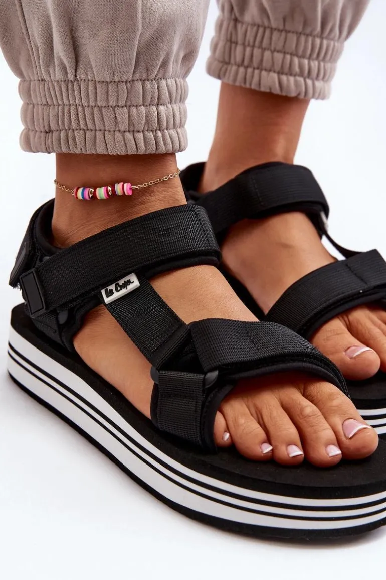 Damskie Sandały Na Platformie Lee Cooper LCW-24-05-2753 Czarne