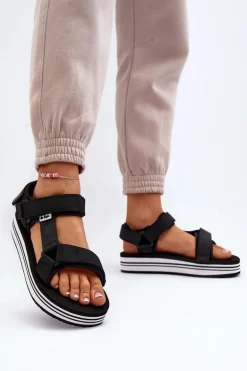 Damskie Sandały Na Platformie Lee Cooper LCW-24-05-2753 Czarne