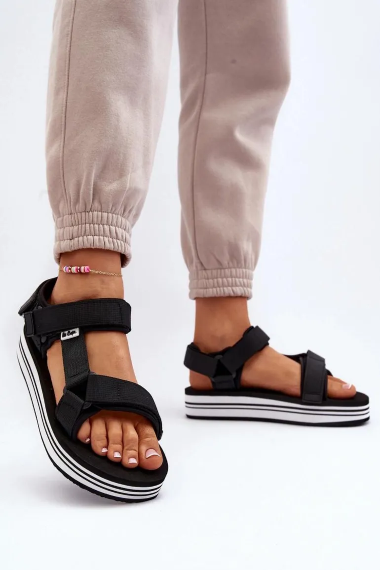 Damskie Sandały Na Platformie Lee Cooper LCW-24-05-2753 Czarne