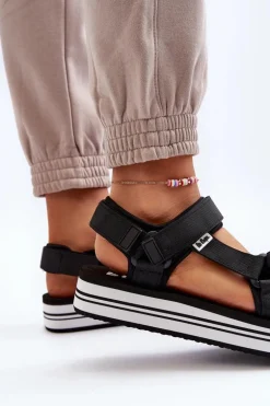 Damskie Sandały Na Platformie Lee Cooper LCW-24-05-2753 Czarne