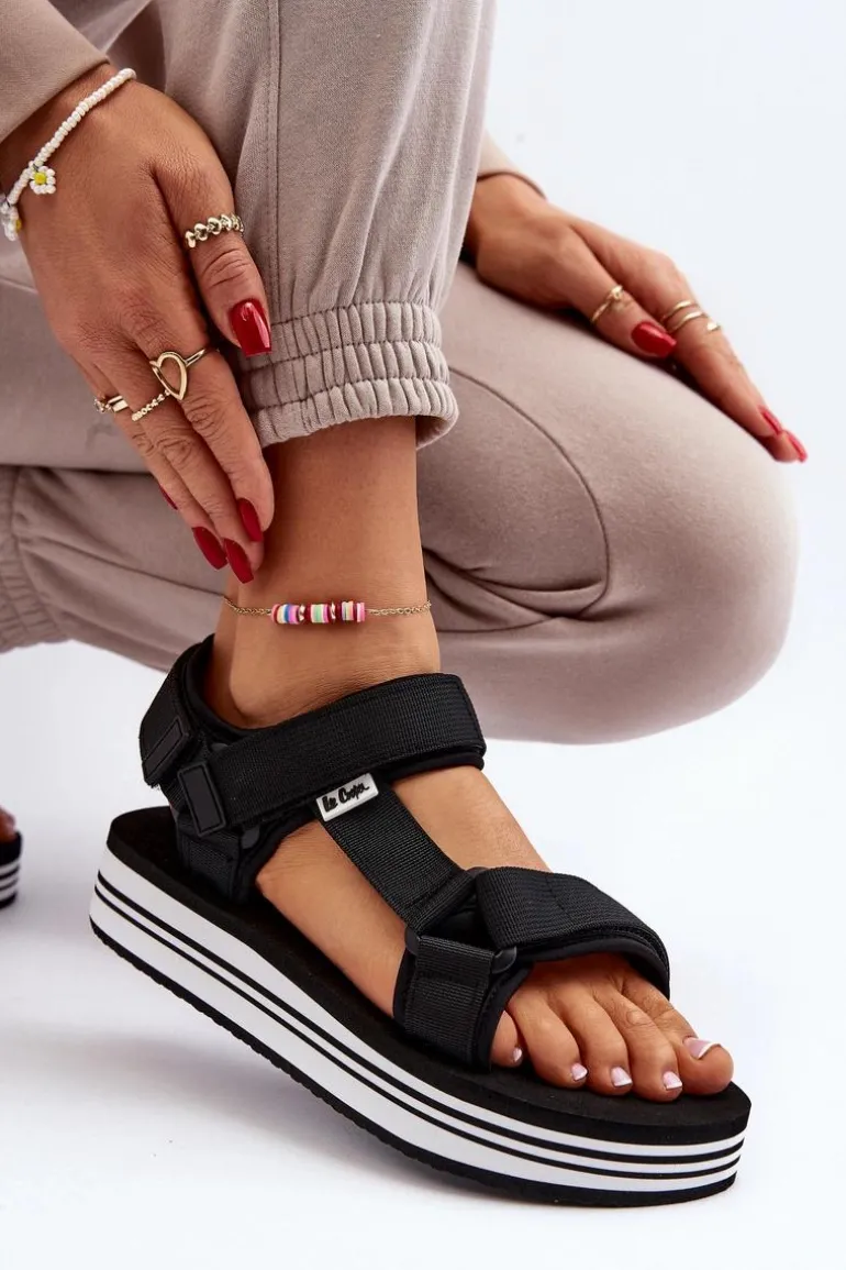 Damskie Sandały Na Platformie Lee Cooper LCW-24-05-2753 Czarne